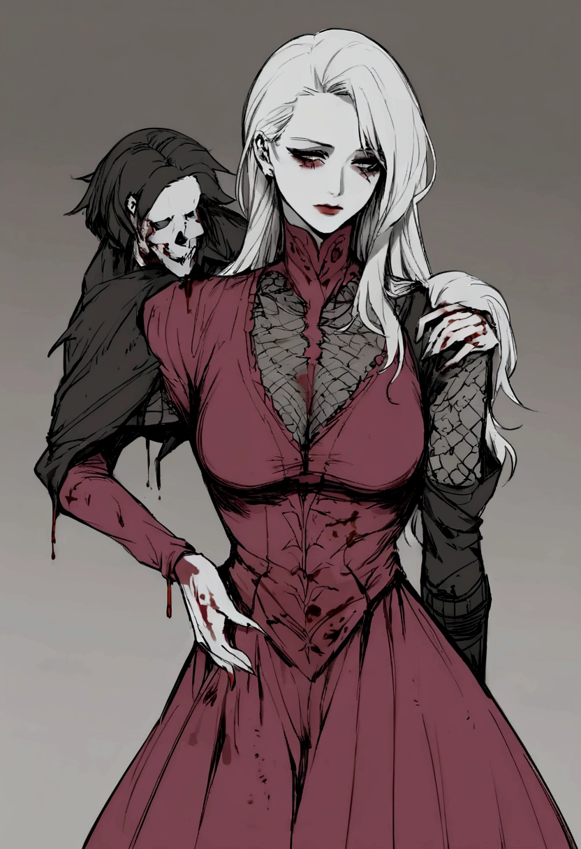 Desenhar um rosto coberto de sangue,Organismo feminino, massacre, Science Fiction - The Art of Horror Fiction, A female head grows on the arm,