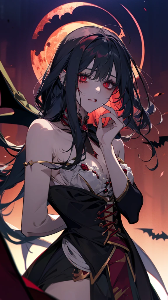Bleeding on the face、Anime girl with a bat in her hand, Devil Anime Girl, vampireの少女, Devil Girl, Gothic Maiden Anime Girl, 怖いvampire, With eyes that glow red, ラソンブラ一族のvampire, Dark Vampire, アニメのvampire, Succubus | Medieval, beautiful Succubus, Succubus, vampire, 女性のvampire, Dark devil dancer