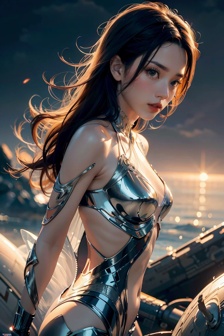 Translucent ethereal alien warrior，ModelShoot style, (Extremely detailed CG unified 8K wallpapers), The beauty of abstract stylization,，surrealism, 8K, Super detail, Best quality, Award-Awarded, Anatomically correct, 16k, Super detail