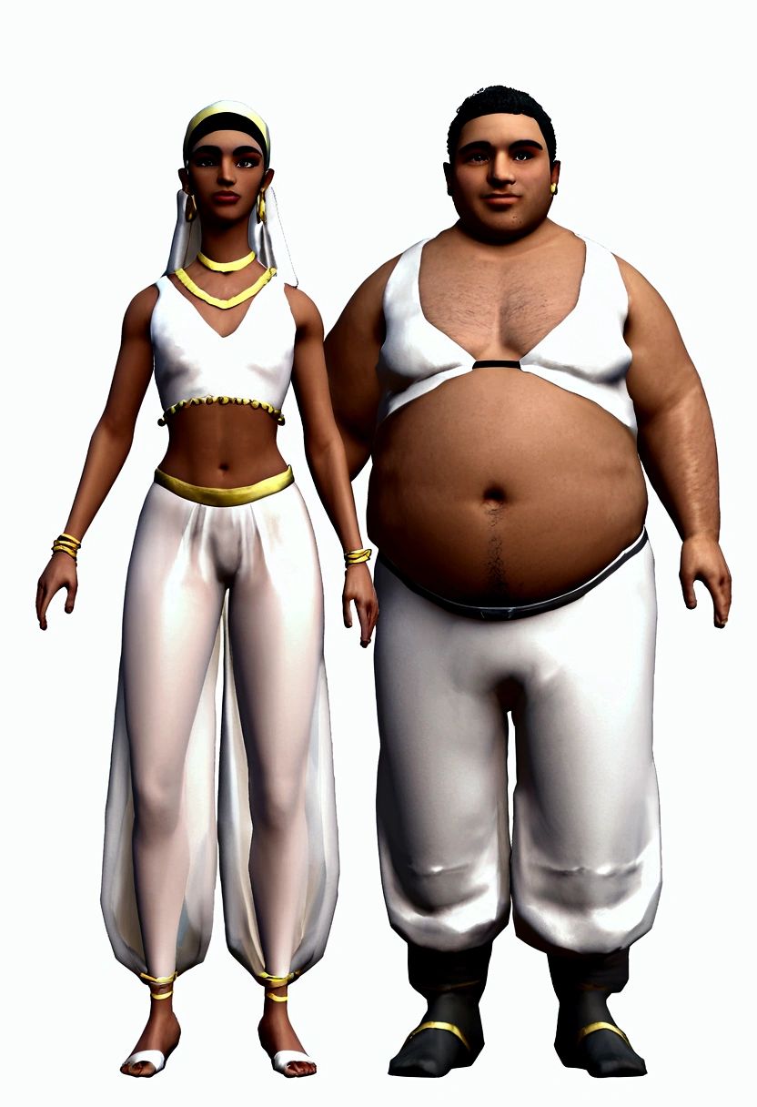 score_9, score_8_up, score_8_up, 1boy, fat man,toon arabian thug, 3d, white background, full body