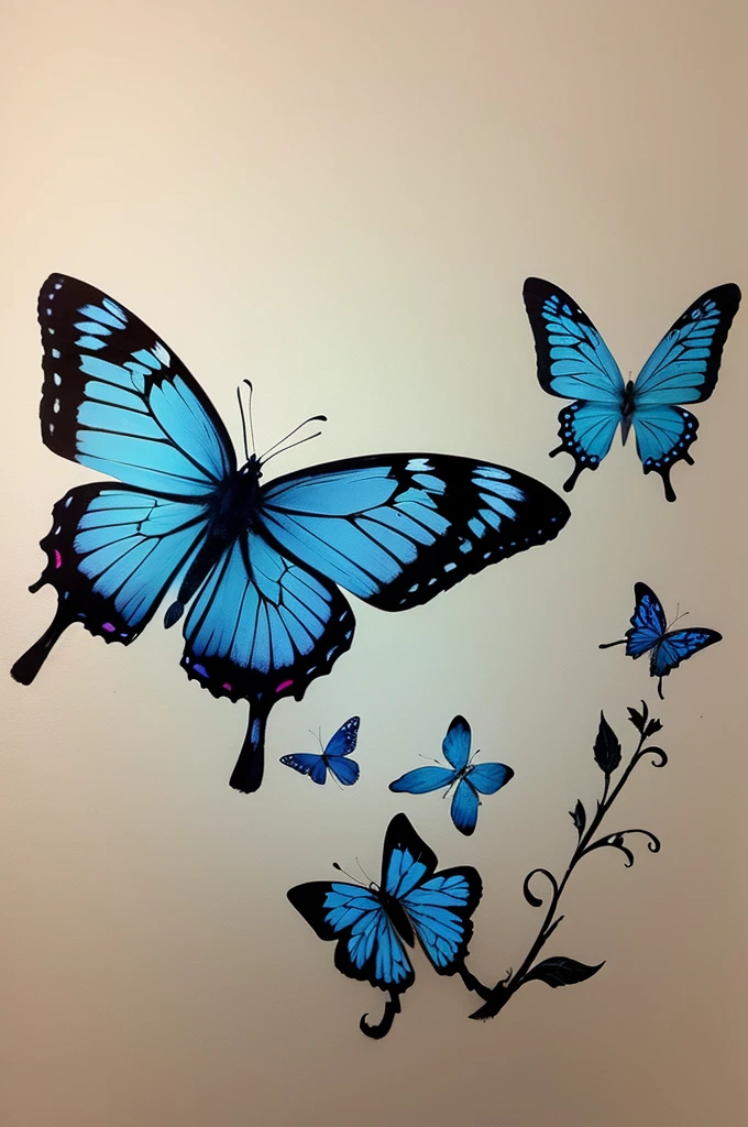 Fleur de Lis and blue butterfly