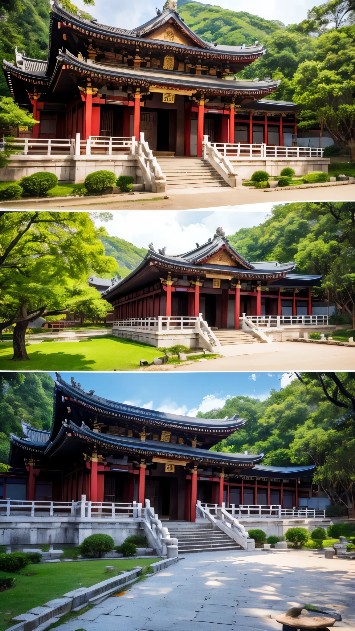 masterpiece, Super detailed, The background is a temple, Kochou
