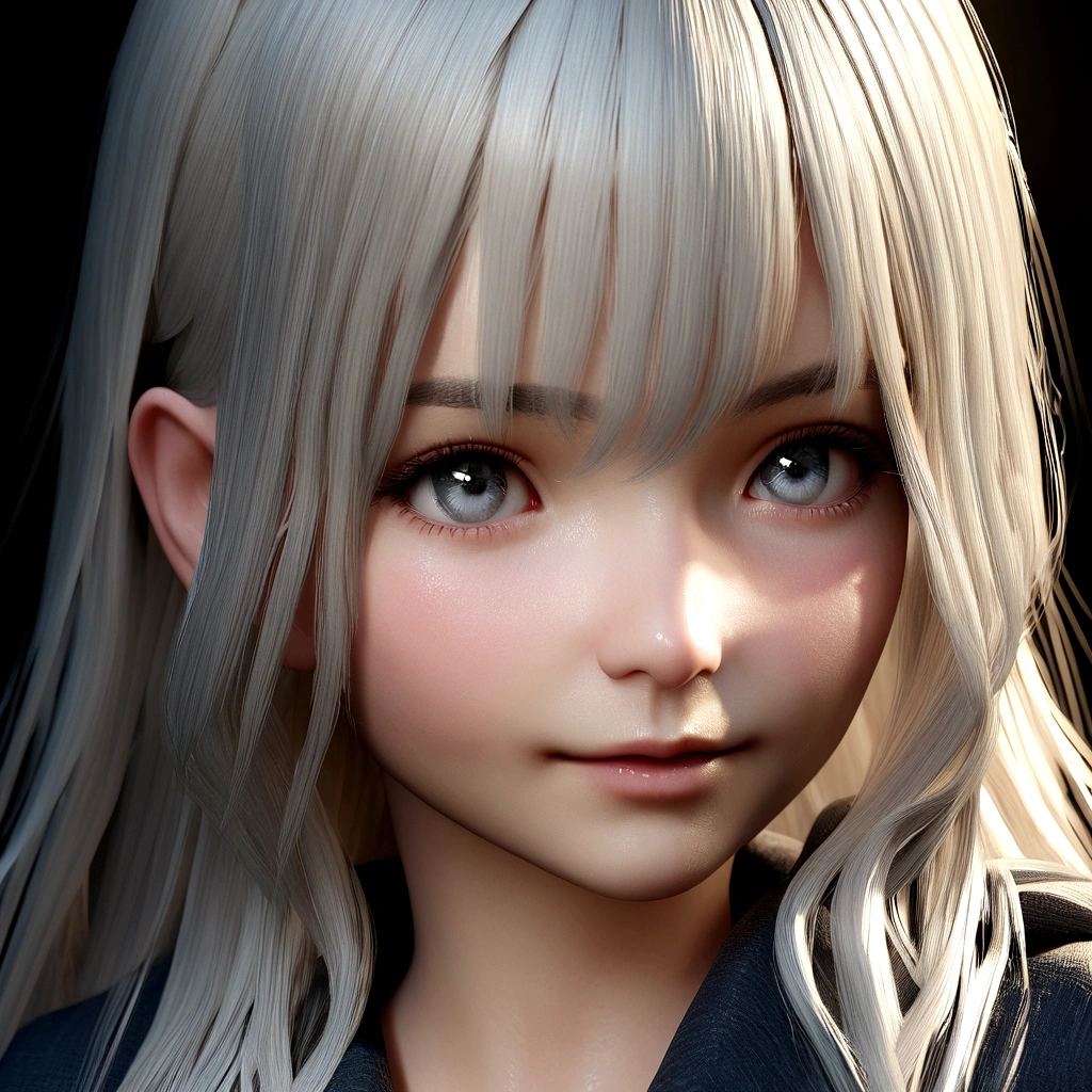(professional 3d render:1.3) af (Realistic:1.3) girl,Wear minimalistic white underwear