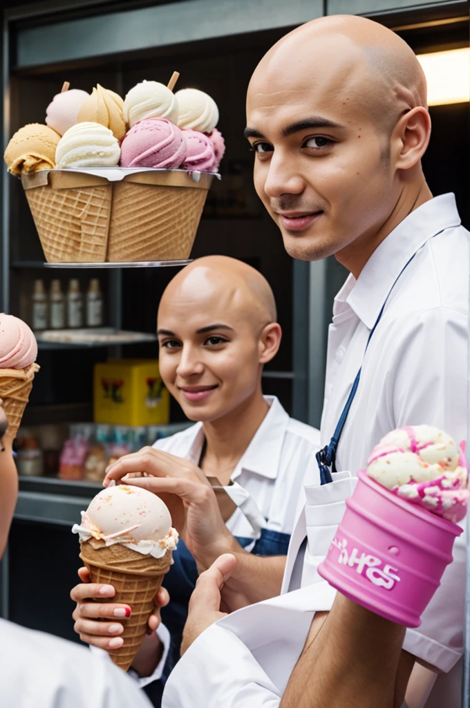 Bald bts sugar selling ice cream 