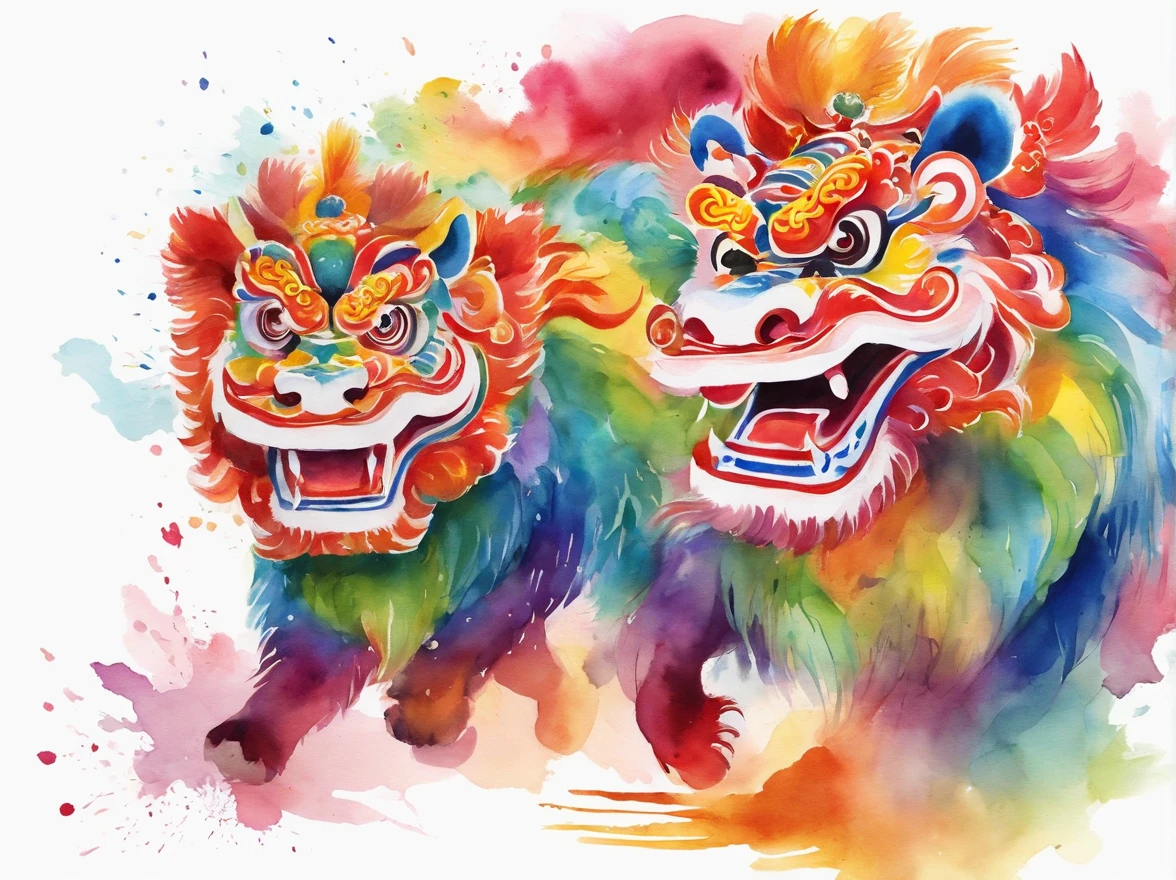Illustration of "two lion dance" a Japanese lucky charm
"The ""two lion dance"" is a rainbow-colored design with gradation."
Very gorgeous
The "two lion dance" is smiling.
A gorgeous design that brings happiness to the viewer
Pretty cool
chic and modern design
White background