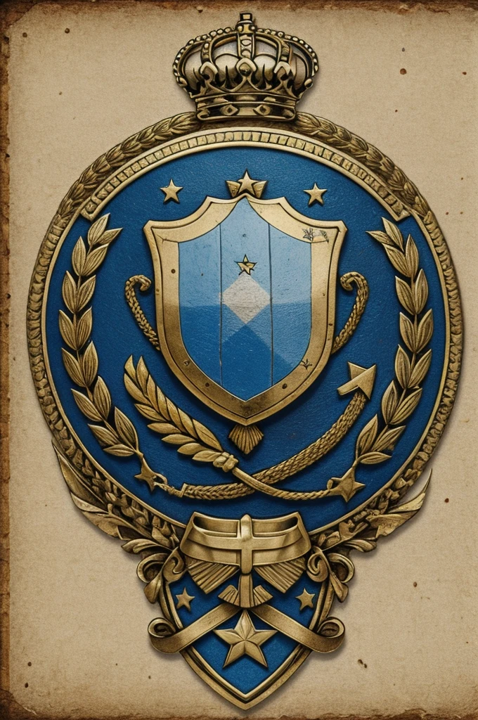 Shield of Argentina with the 3 stars vintage style new design 