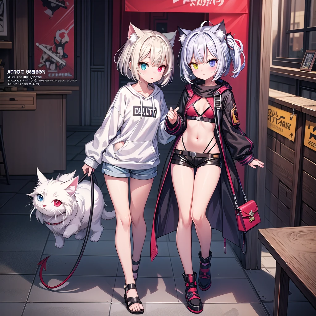 Score_9, score_8_up, score_7_up, von_lycaon_(zenless_zone_zero), Anthro, source_furry, Anthro furry male wolf, standing, female, feminine, small breasts, wearing black corset, black short shorts, black stiletto boots