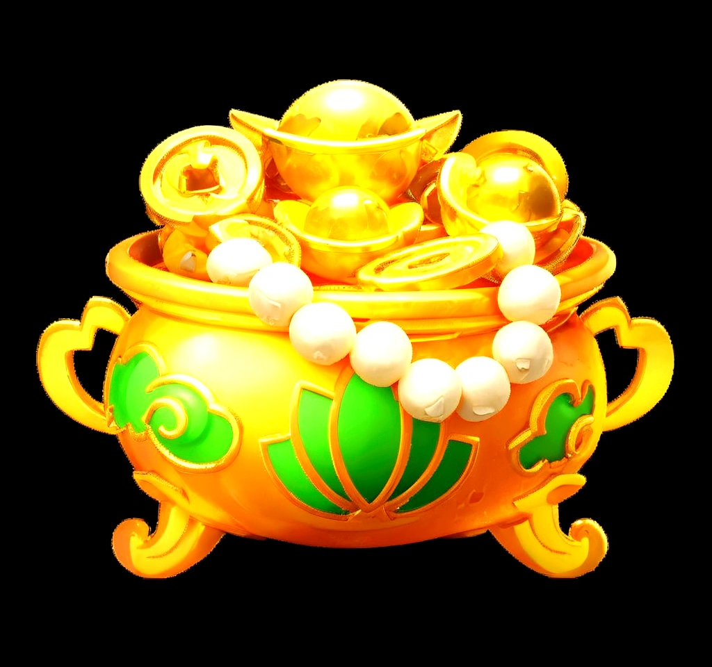 A cornucopia，3d icons, Treasure,  Game Icon Assets, Object Art, Treasure hoard, Kaneko, Treasure，God of Wealth, Game assets, Stylized game icons，3d，Ultra Detailed，HD，8K