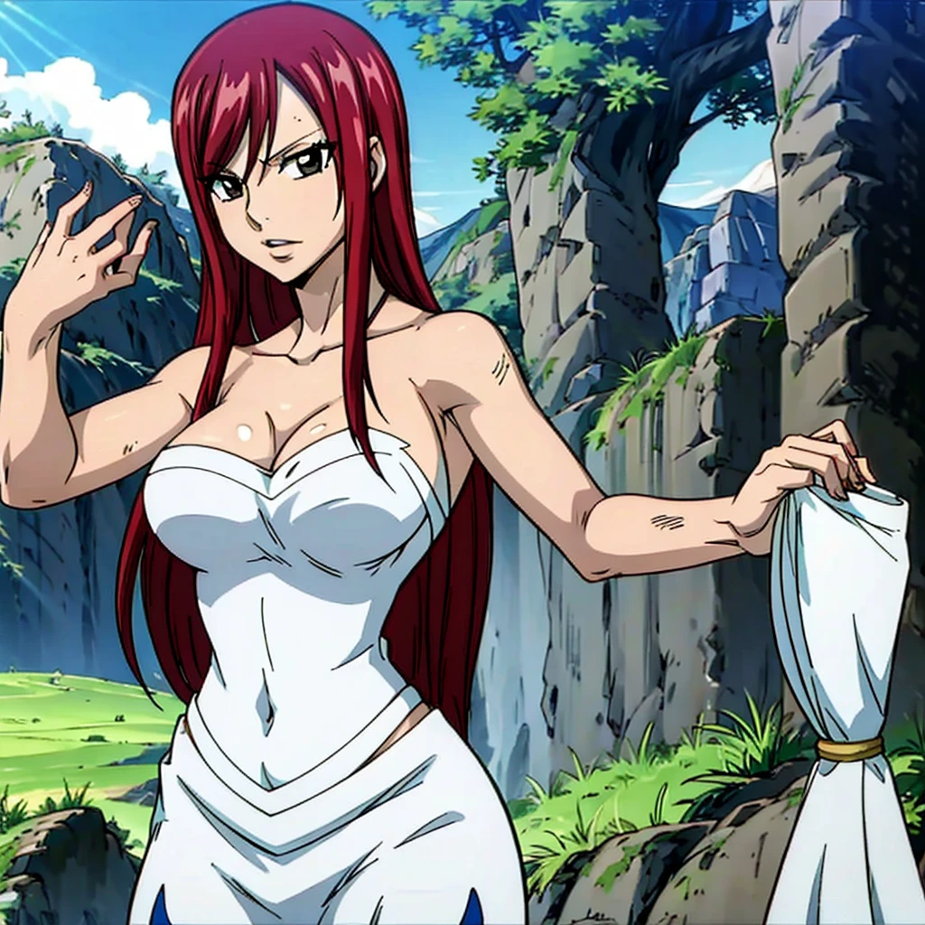 erza, Fairy tail, sexy clothes, pose sexy, perfect light.