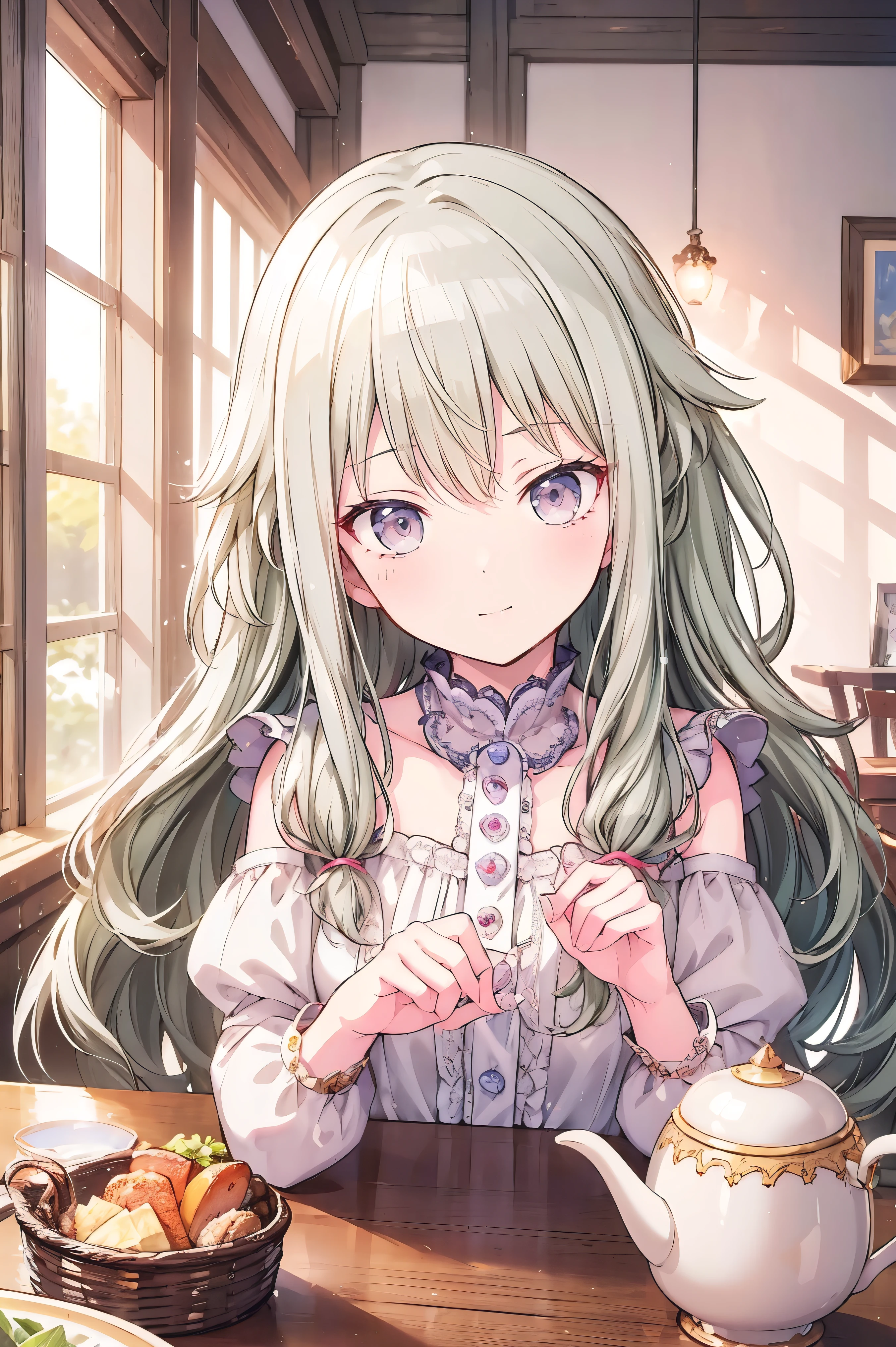 (Tabletop:1.2)、masterpiece、Best image quality、Front facing、Face the camera、Fluffy hair、Delicate eyes、A lovely big smile, 最high quality、Mature Girl、1 person、masterpiece, Most detailed, high quality、Shiny Hair、Very fine and beautiful bright eyes、nose blush、Very detailed, clear and beautiful face, Awards, (Anatomically correct)、Reach out