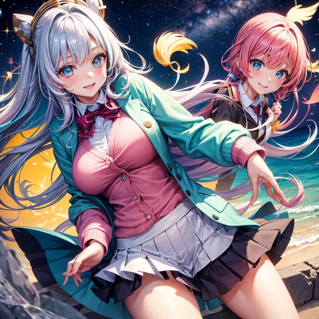 middle School girls,smile,Beautiful girls,The best quality to get you horny,Multi-colored hair,Perfect Girl,Super cute girl,Ocean,Starry sky background,Cute uniform,blazer,School festival,Wearing a cardigan,Long Hair、Sparkling eyes,She has her bangs down,Colorful,Ultra HD,Young girl,sex,Naughty Girls,Full body image,Big Breasts,Beautiful Girl's Paradise,Beautiful Girl Country,High-dimensional beautiful girl,A beautiful girl who transcends everything,So beautiful,Absurd,Beautiful girls,