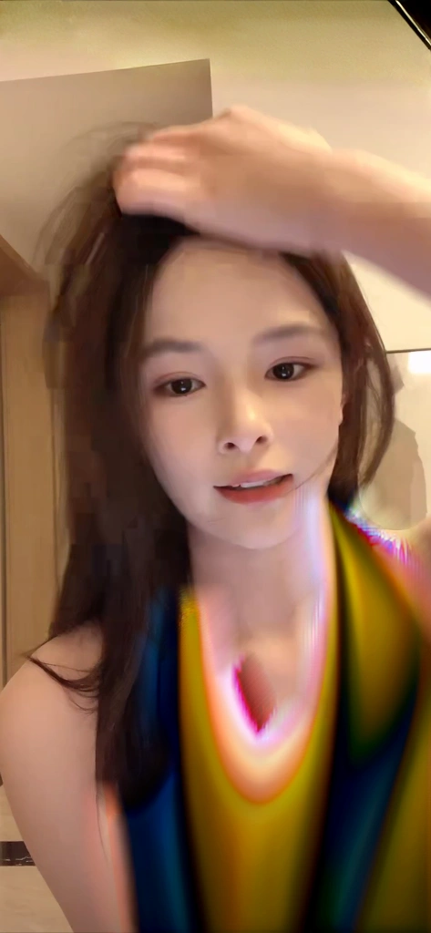Big breasts with obvious cleavage 