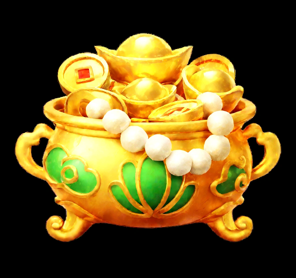 A cornucopia,3d icons, Treasure, Game Icon Assets, Object Art, Treasure hoard, Kaneko, Treasure,God of Wealth, Game assets, Stylized game icons,3d,Ultra Detailed,HD,8K