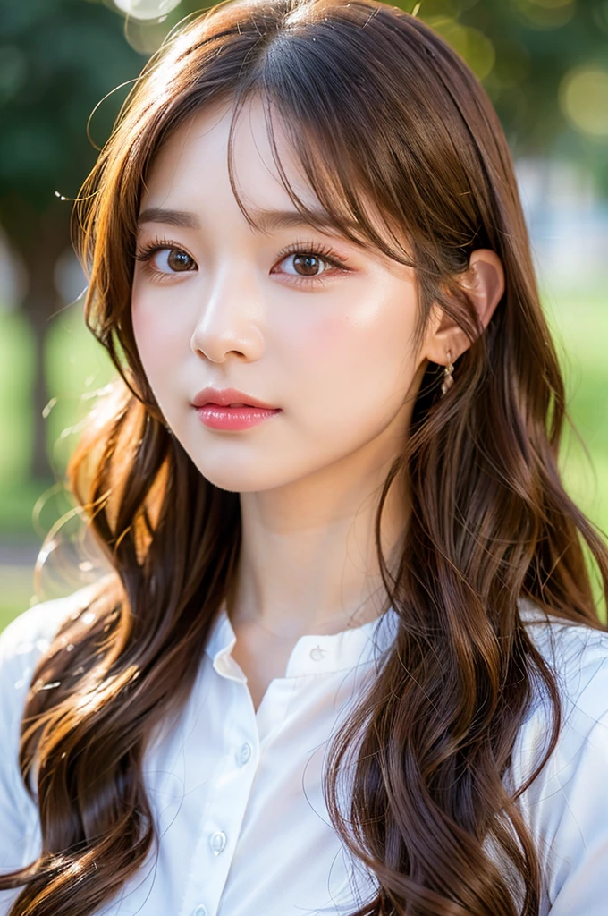 high-level image quality、hightquality、20 year old Korean girl photo, raw, Beautiful woman, (Extra long wavy blonde hair), ((Portrait)), ((Detailed face:1.2)), ((A detailed face、Characterized by fine skin), pale skin, , (cold color), moist, moist, reflector stay piece) (perfectly proportions)(photos realistic)(Best Quality) photographed in a Canon EOS R5, 50mm Lens,(8K), Focus on the face、facial close-up、only face、The upper part of the body、very long upper eyelashes、Very long lower eyelashes、Detailed lashes、Curled eyelashes、eyelash perm、Beautiful lashes, Glamorous makeup、Natural eyes、Oku Duplex、very beautiful eyelashes