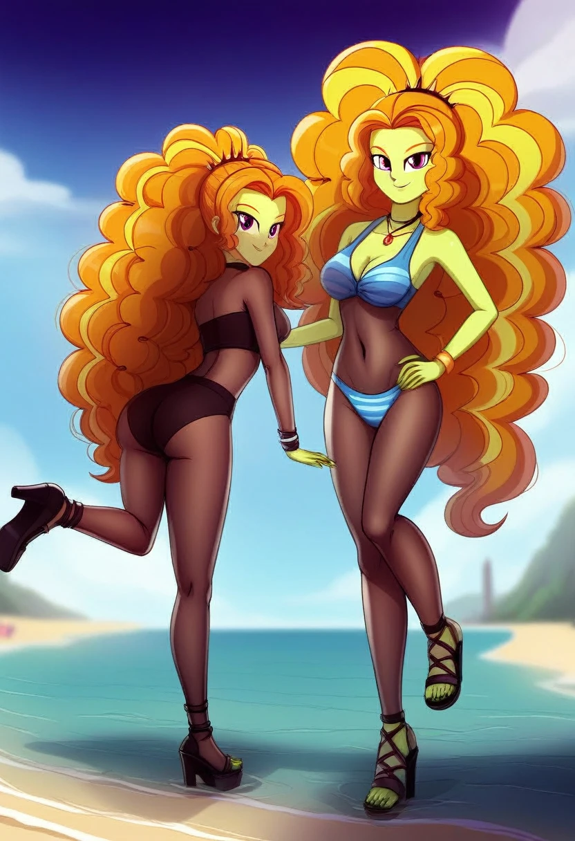 Eqg adagio bodystocking walk on the beach angrty