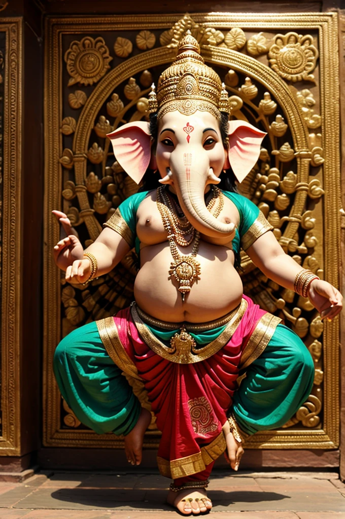 Lord Ganesh realistic dancing in india