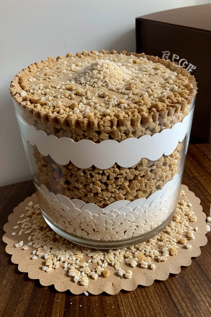 rice crispy with topping and transparent box