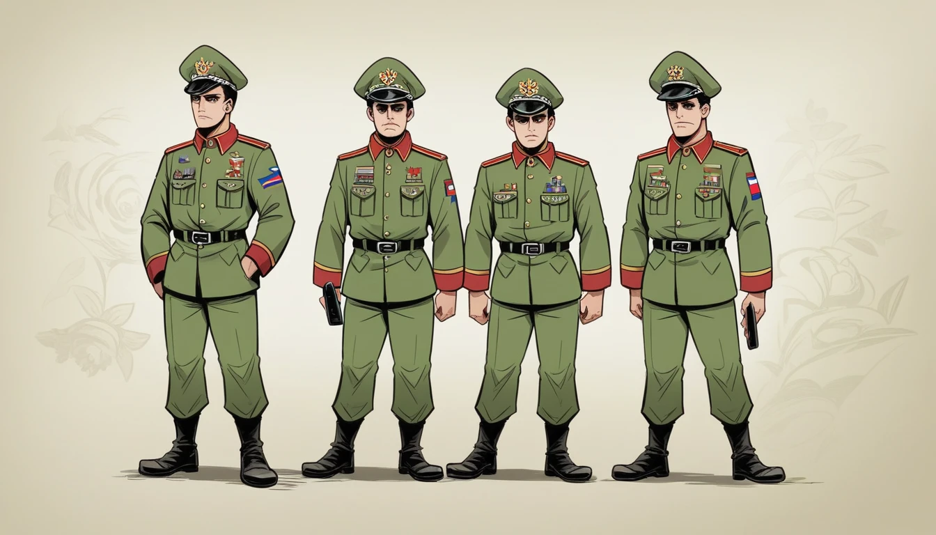 Uniformed soldiers are lined up on a runway with guns, Desfile Militar, soviet military, Soldados monarquistas, several soldiers, infantaria, fotografia militar, infantaria policial mecanizada, Soldados, russian army infantry soldiers, militar, Vietname, Pokémon Military Exercise, militares imperiais, Glorious March Army Parade, Estilo militar da Segunda Guerra Mundial, mongolian invasion of iraq, Sergey Krasovskiy