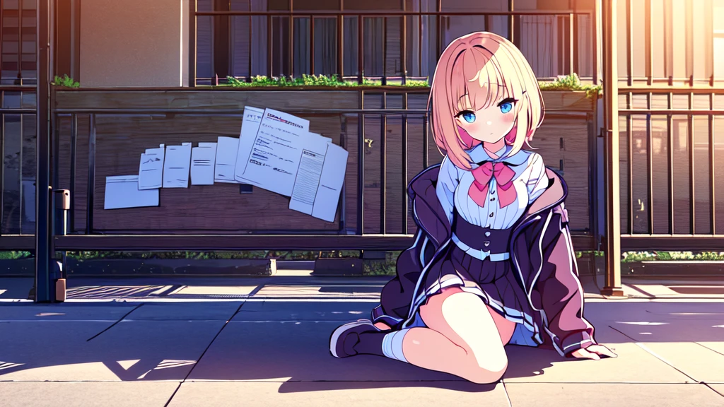 Masterpiece,(high quality depth map:1.1), Best Quality, ultra detailed,unity wallpaper 8k,crunchy,(change:1.2),(pretty eyes), ((kawaii)), beautiful, (beautiful), ((sexy)), (device),
(ultra detailed), (the best illustrations), (best shadows),whole body,A girl in a miniskirt being interviewed in the town..