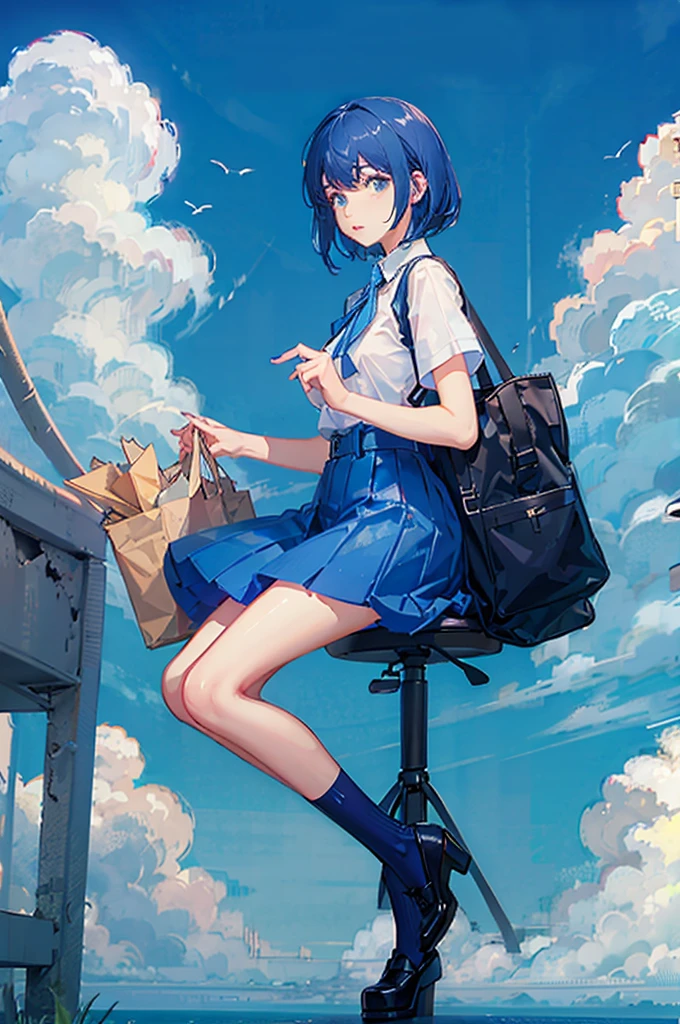 lofi blue sky