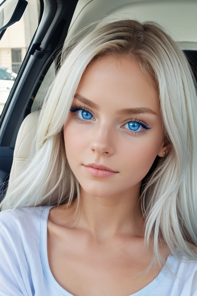 Blue eyes white American girl
