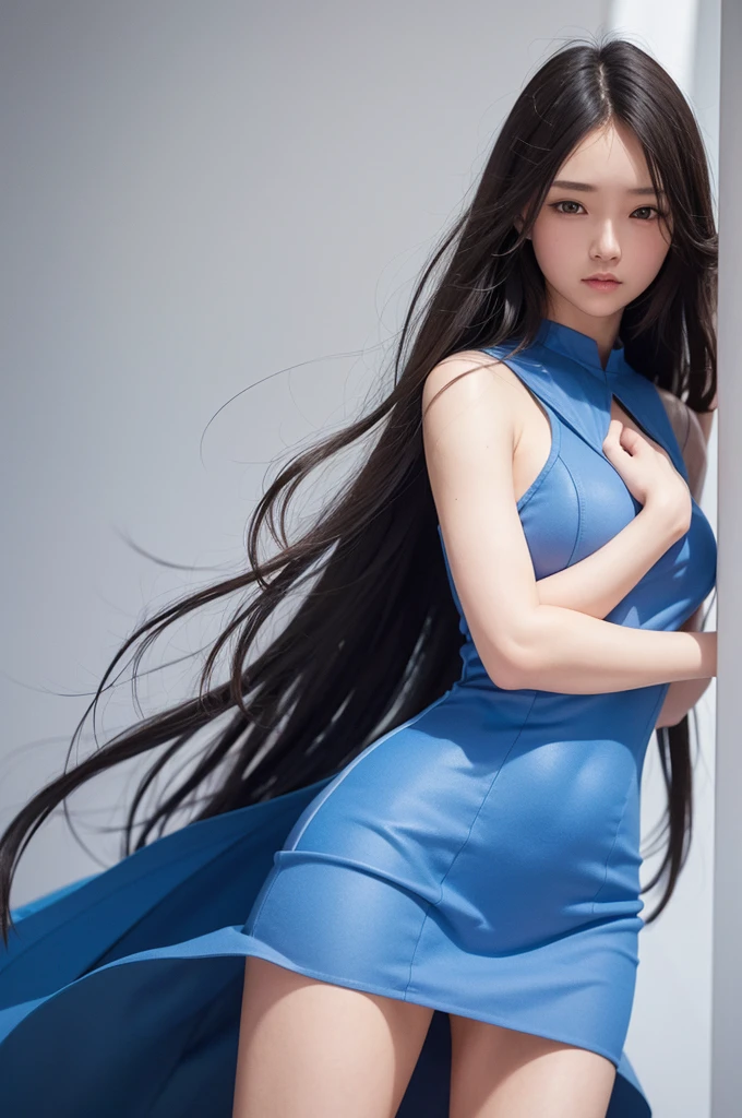 best quality, (((jing tian, jing tian))), (((180cm))), masterpiece, ((blue hair, long hair)), (((blue eyes, deep blue eyes))), looking to viewer, hairline, ((porcelain white skin, white skin, white skin, wet skin, wet skin)), ((top-quality,​masterpiece:1.3,超A high resolution,),(ultra-detailliert,Caustics),(Photorealsitic:1.4,RAW shooting,)Ultra-realistic capture,A highly detailed,High resolution 16K human skin closeup。 Skin texture is natural、,The pores are、Must be detailed enough to be easy to identify。 Skin should look healthy with even tones。 Use natural light and color)), 8k, hot, sexy, big, ((180cm)), curved body, full bodyesbian, thick thighs, perfect body, full viewing angle, perfect body, (((undress, without clothes, without underwear, remove clothes, nude sexy)), (((pubic hair))), perfect lower hip, perfect high hip, perfect nipples, perfect pussy, perfect vagina, big breasts, perfect nipples, perfect breasts, pose, ((catwalk, sport shoes photo studio))
