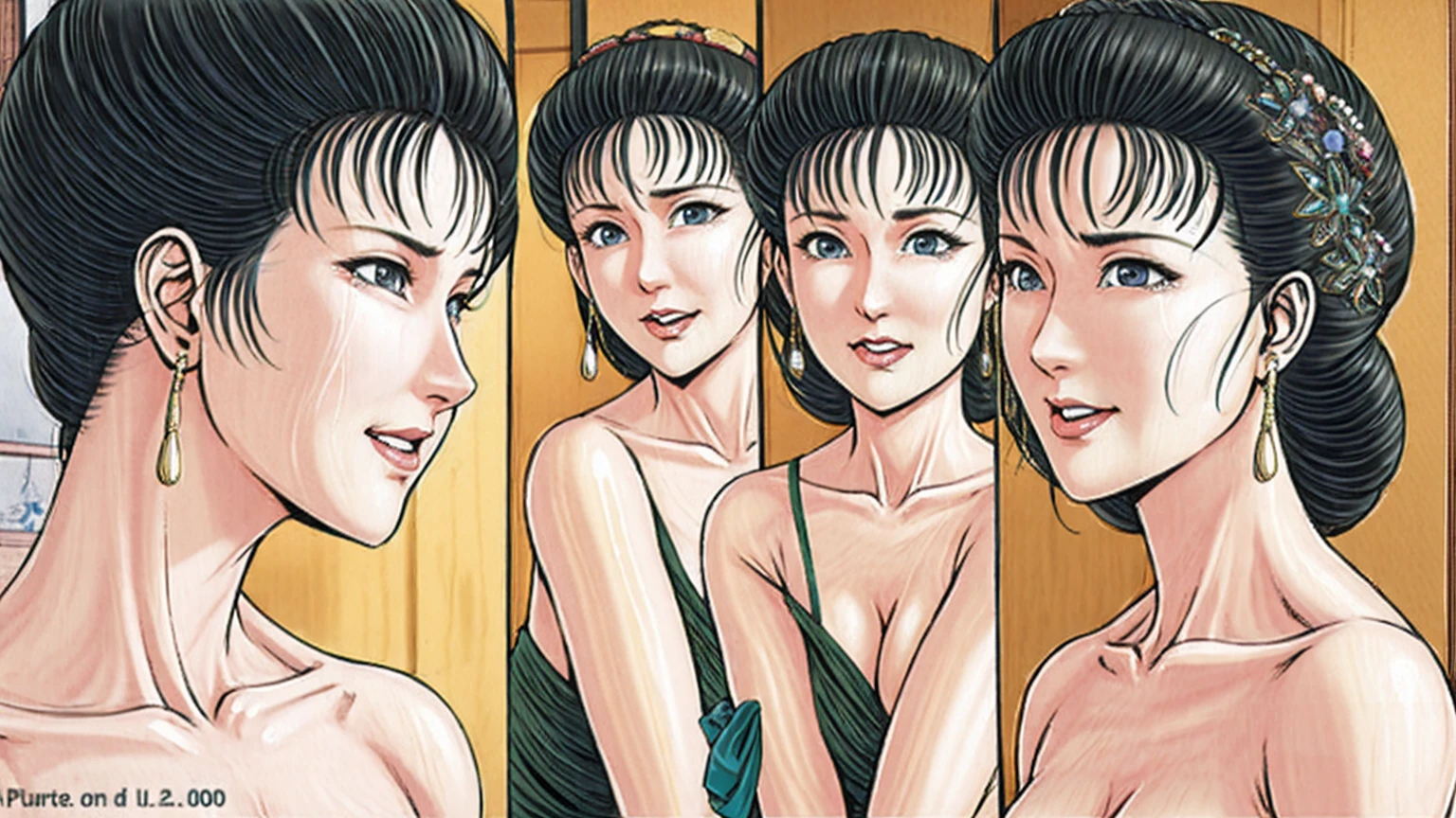 (best quality), (very aesthetic), (ultra-detailed), (best illustration),(a mature female),(perfect face),Suikoden,Mrs. Lin,(((NSFW))),((full_body)),((full_Nude)),(crying),red cheek,sweating,skinny,flushed skin,(Woman with pubic hair),(Crying on the bed with her face buried in the pillow),traditional Chinese bedroom,front view