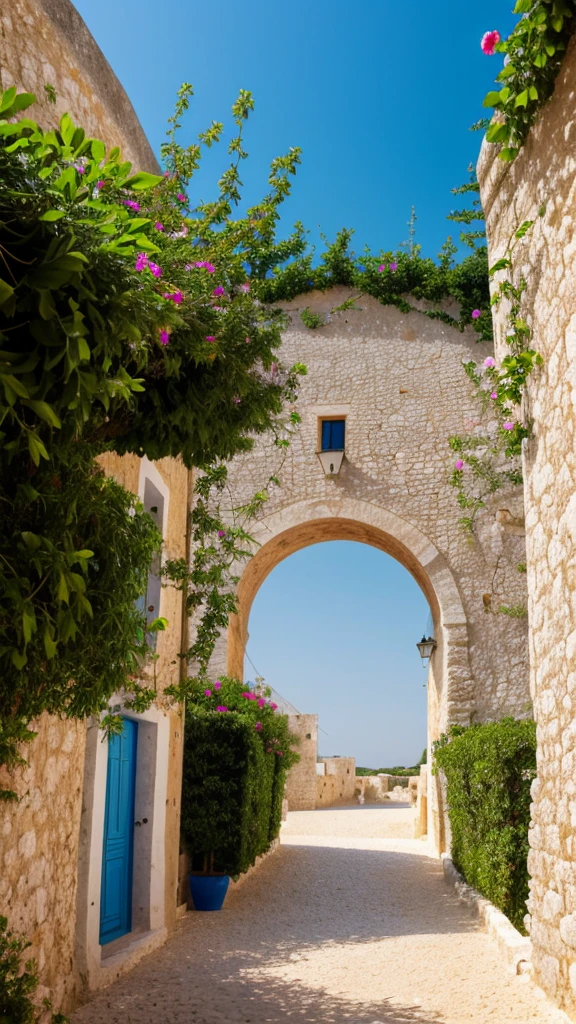 trulli, puglia, summer holidays, blue sky, flower, nature