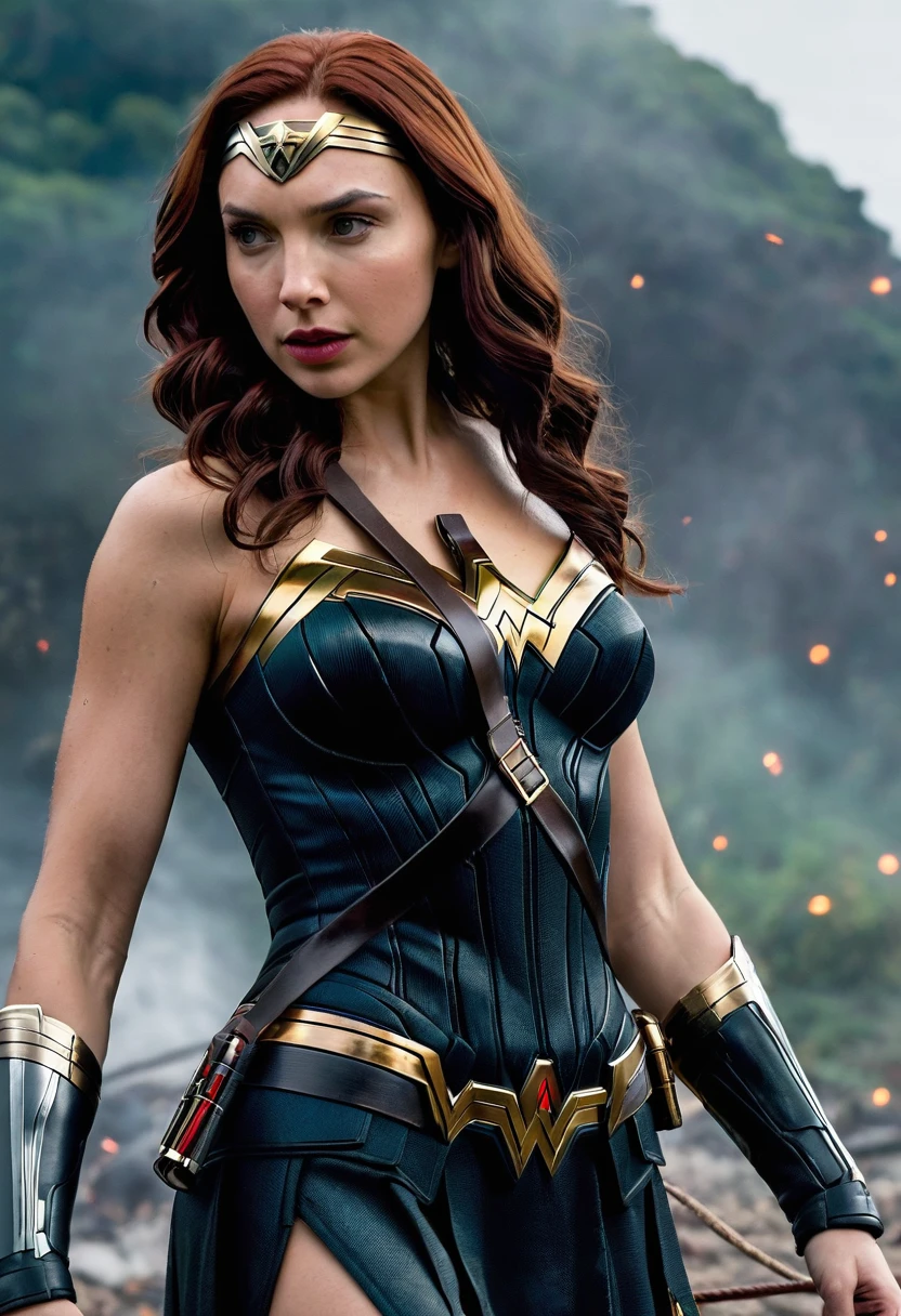 (((Extreme close-up GAL Gadot under the mantle of the Amazon warrior Wonder Woman (((Traje Negro Black Widow))),(((Diaema Wonder Woman)))front images splash color images (((Traje Negro Black Widow))),(((Diaema Wonder Woman))),(((Traje Negro Black Window))),(((Diaema Wonder Woman)))