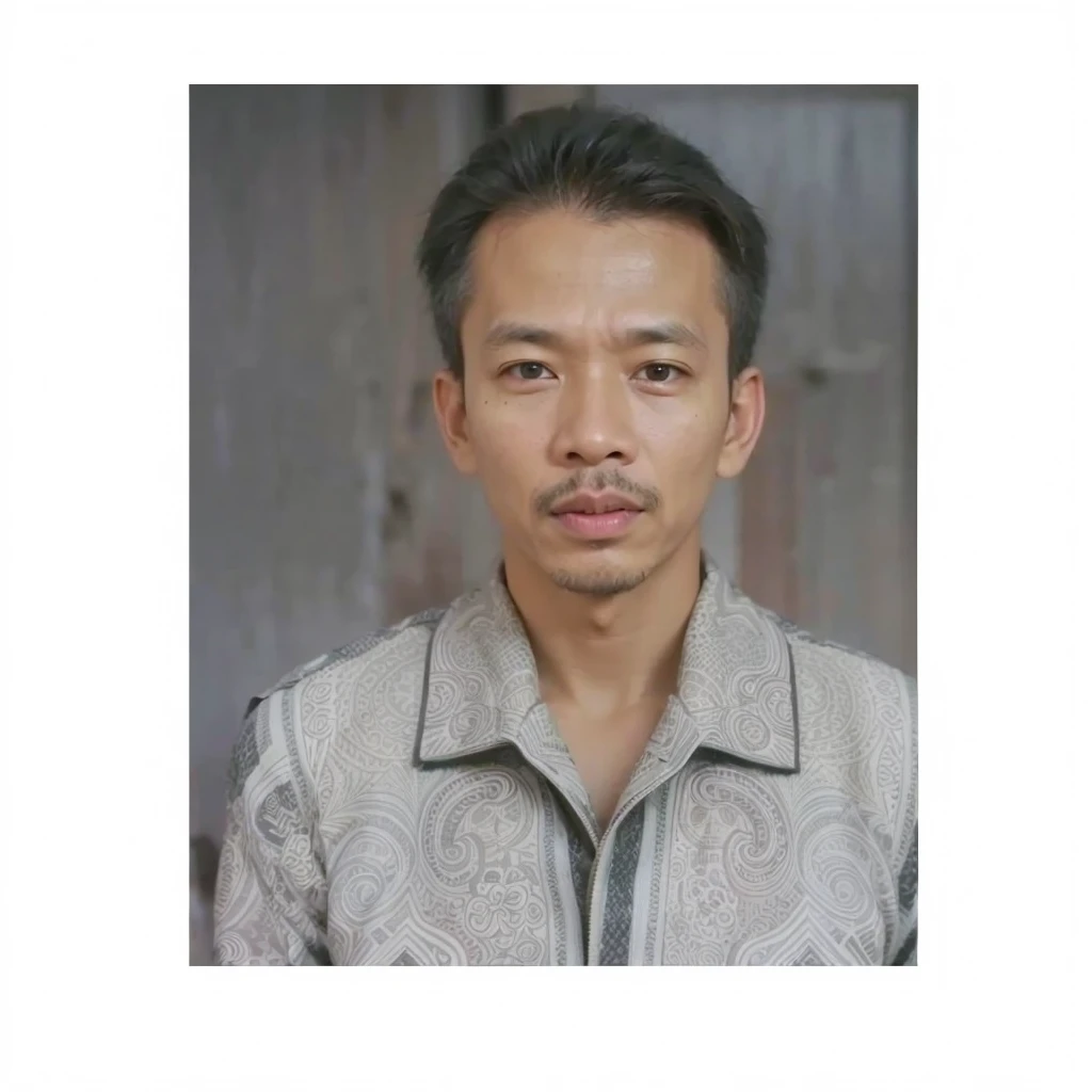 A realistis indonesian man face age 25 years wear a batik,ultra hd 8k