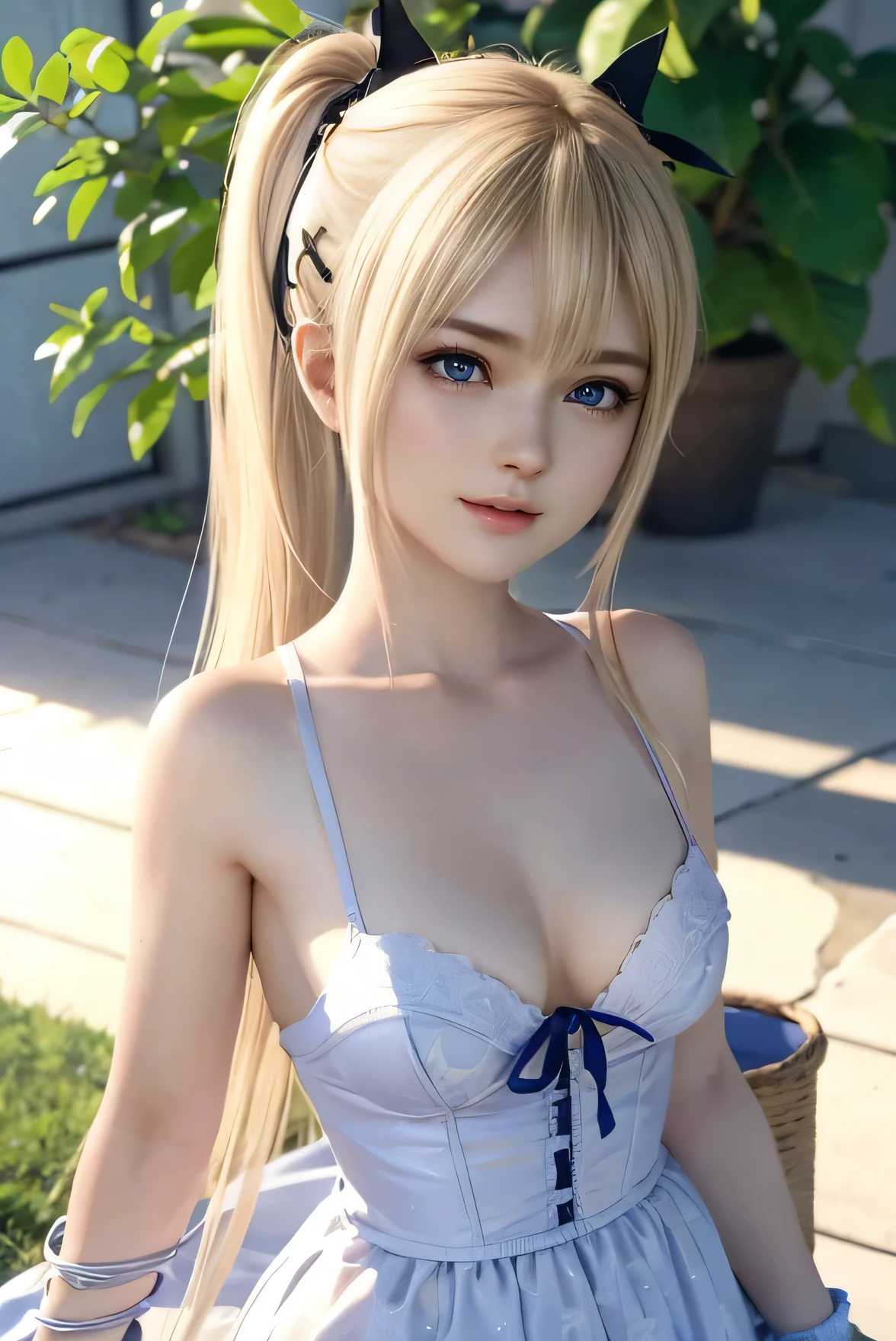 Marie Rose, ピンクの髪と髪に花をつけたanimeの女の子, Gweiz-style artwork, photorealistic anime girl render, photorealistic anime, hyper realistic anime, anime. Soft lighting, Soft Portrait Shot 8k, realistic anime art style, 3 d anime realistic, 8k art jam bokeh, anime realism style, Cute realistic portrait, beautiful anime portrait