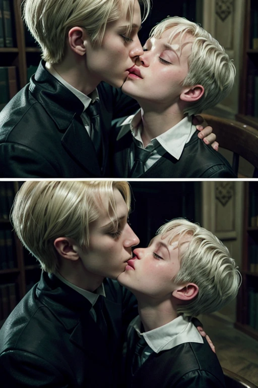 Draco Malfoy kissing another boy