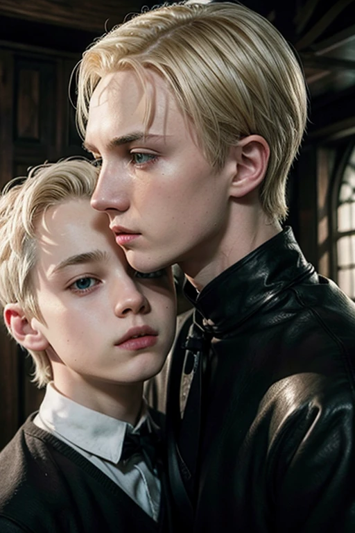 Draco Malfoy kissing another boy