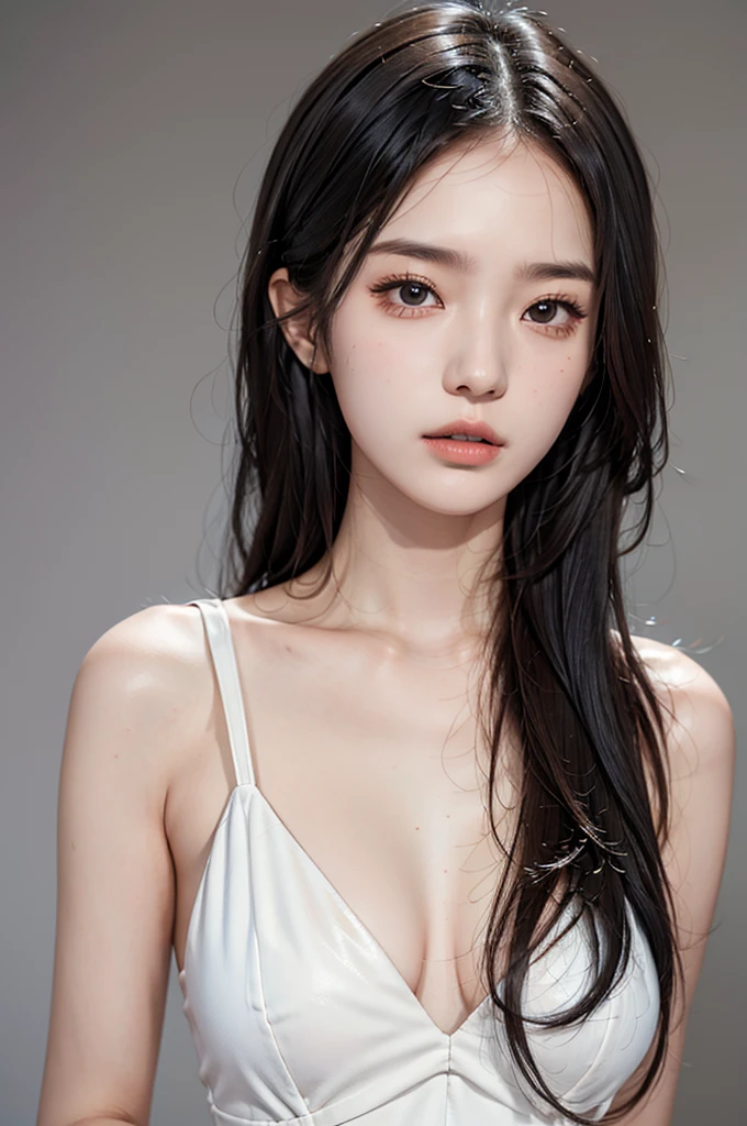 girl with a perfect figure and blue one piece cloth hair, high contrast (Natural skin texture, Hyperrealism, Soft Ligh, sharp), portrait, full body