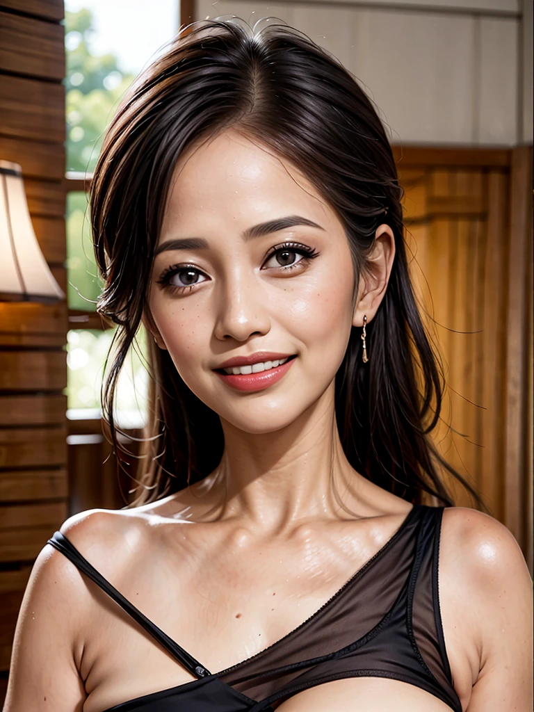 Highest quality, masterpiece, Ultra-high resolution, (Realistic:1.4), RAW Photos, One Girl, Incredibly beautiful kimono, Twelve-layered kimono, Japanese clothing, Deep Shadow, Moderate, Bamboo forest at night, Illuminated by the moonlight, 20-year-old, (A kind smile:1.3), Cute face, (head shot:1.2), Golden Ratio:1.3