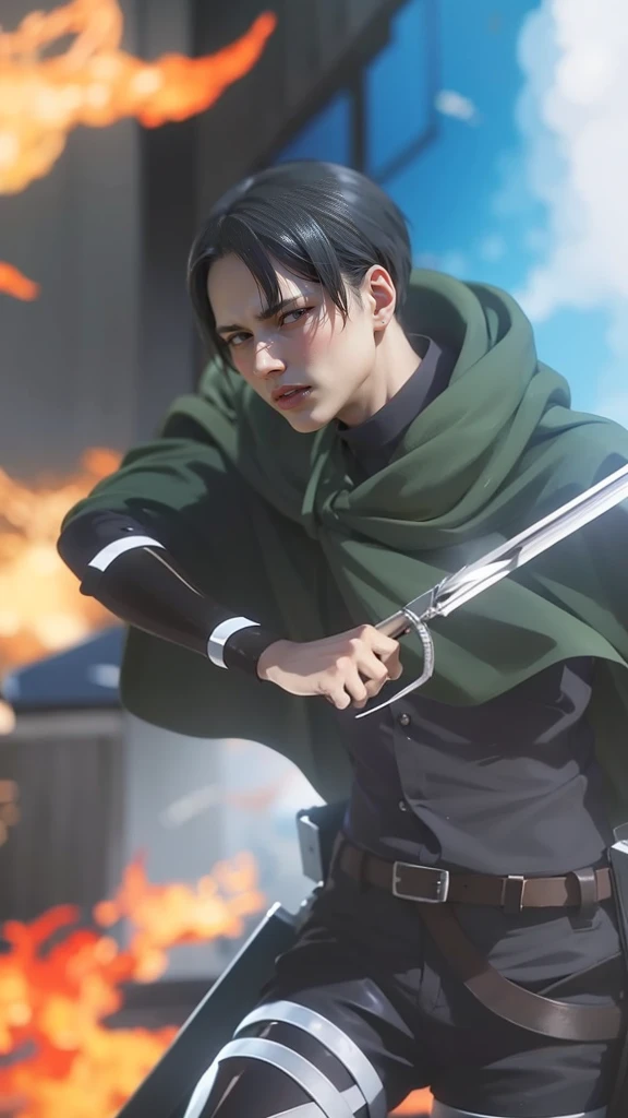 anime character with a bow and arrow in his hand, levi ackerman, (attack on titans anime), 4 k manga wallpaper, shingeki no kyojin, portrait of eren yeager, from attack on titan, attack on titan anime style, in attack on titan, snk, eren yeager, badass anime 8 k, attack on titan covert art