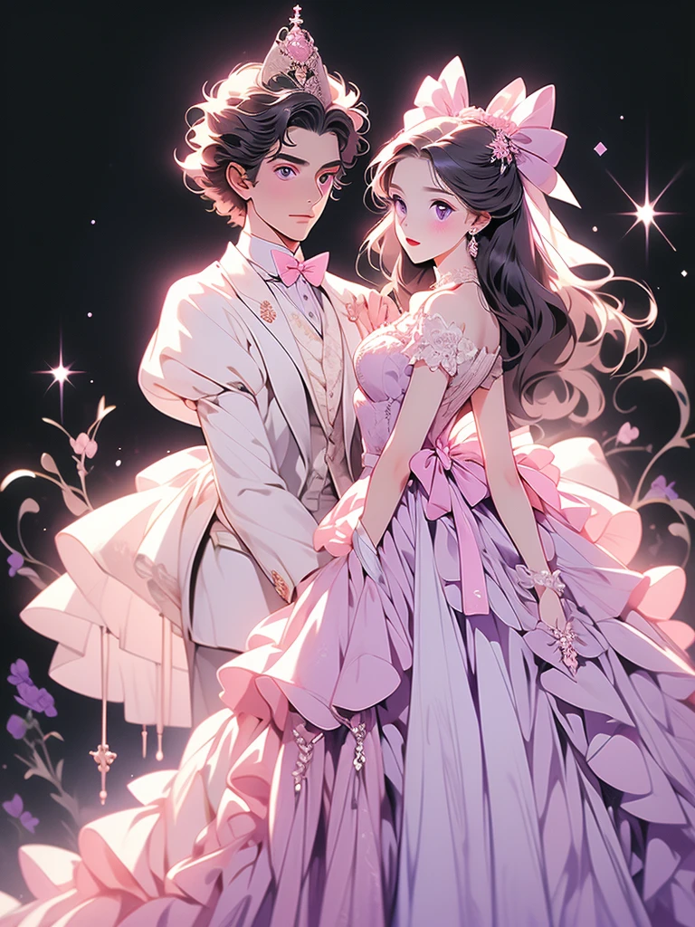 araffe dressed in a dress and a bow on a black background, white cat in a pink dress, in a fancy elaborate dress, elegant cat, purple eyes and white dress, ornately dressed, in victorian aristocrat, dressed in a beautiful white, in a fancy dress, wearing fancy clothes, dressed in a medieval lacy, by Kinuko Craft
