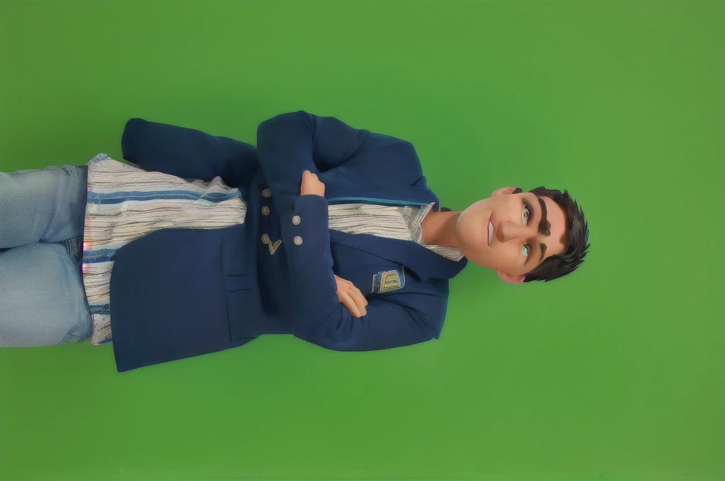 arafed man in a blue jacket and jeans standing with his arms crossed, in style of thawan duchanee, thawan duchanee, full body photo, full protrait, full body photogenic shot, fullbody photo, professional foto, catalog photo, corporate photo, nivanh chanthara, professional picture, protrait, full body portrait shot