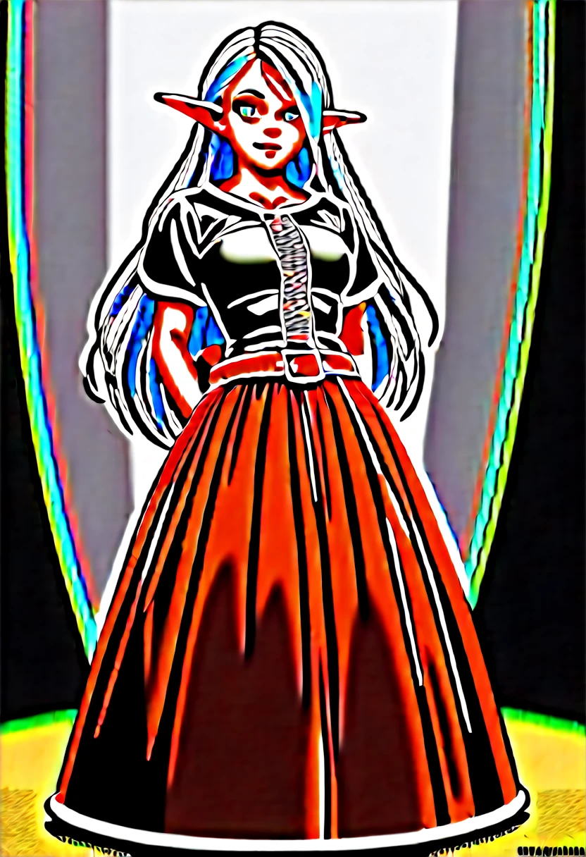 a small girl with pale skin, very long wavy silver hair covering one eye, bright blue anime-style eyes with long lashes, wearing a corset, white puffy long sleeved shirt, and puffy cloth pants, leather bound boots, set in a windy fantasy landscape, (best quality, 4k, 8k, highres, masterpiece :1.2),ultra-detailed,dungeons and dragons, long elf ears, detailed skin and cloth textures, cute detailed face, intricate details, extremely detailed, 1girl, dynamic pose with hair covering one eye, shy personality, puffy cloth pants with leather belt, detailed privateer outfit, detailed buccaneer outfit, pouch on belt, wearing ornate leather armor with fur trim, silver inlay detail, wearing fur trimmed boots, wearing fur trimmed gloves, short, short height, halfing girl, small girl, very long detailed flowing hair, big head, big round eyes, windy, wind blown hair,bwirey muscles, fighter, dynamic angle, kineticist, pathfinder, pathfinder kineticist, wind kineticist, pouty lips