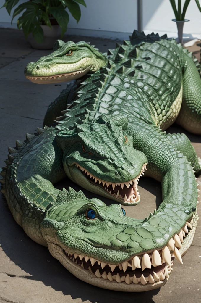 Make a crocodile's jaw