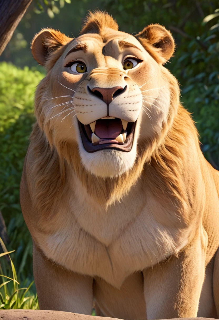 Fat lioness pixar animated 
