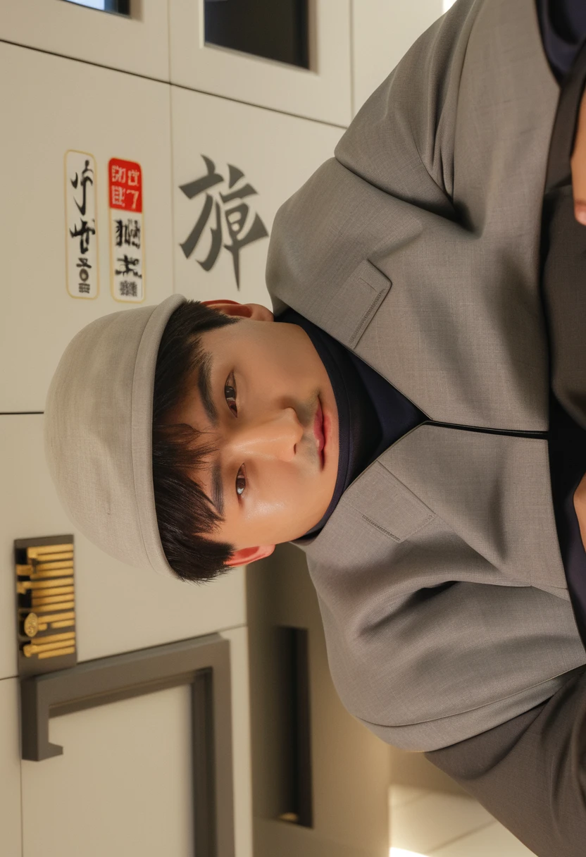 Best Quality, 8k, Masterpiece, (Portrait: 1.3), (photo realistic:1.4), (hyper realistic:1.4), Sharp Focus, looking at viewer, (smoother lighting:1.1), (increase cinematic lighting quality:0.9), realistic lighting, backlighting, light on face, ray trace, (brightening light:1.2), (Increase quality:1.4), sharp detail, (best quality real texture skin:1.4), finely detailed eyes, black_eyes, finely detailed face, 25 year old Korean man