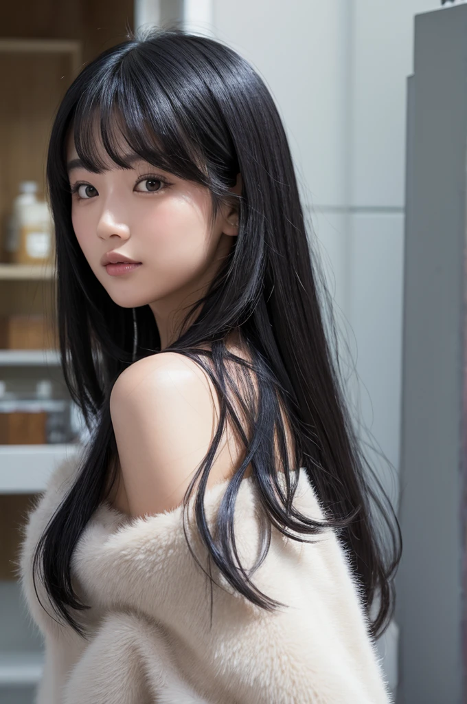 A fluffy, black-haired 