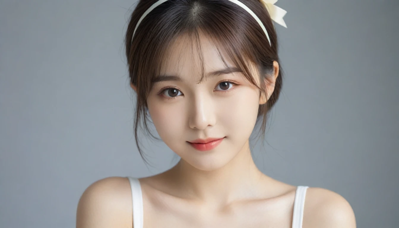 8K, Ultra-high resolution, Highest quality, masterpiece, 三分割法によるphotograph,Surreal, photograph, 1 Girl, (:1.3), pretty girl, Cute face, Beautiful eyes in every detail, 細かくdetailedに,masterpiece,, One Girl:1.2, Japan Female Announcer, Virginia Otis 15 year old girl,close up,backlighting,Bob with bangs,(Black ribbon hair band)、(Brown eyeball:1.5),Brown Hair,(Off-the-shoulder outfit:1.5),Sexually suggestive side boob、small breasts and narrow waist、Perfect figure,Perfect Proportions,View your viewers,(Office Room,Inside the room,にdetailedな背景:1.2),smile,Glossy Skin, Real skin texture, Natural light, Best lighting, detailedの背景, Shading of details, Sharp focus, Depth of written interface f/2, saturation, High contrast, 強烈なLight and shadow色気ムンムン,Sensual,A carefree smile,Heal the heart、beauty,Long neck、少しsmile、Please close your mouth and laugh、(((Ideal body type))),A cup small breasts :2,、Portraiture:2、Perfect Anatomy、なdetailed、detailed、Surreal、Light and shadow,Strong light