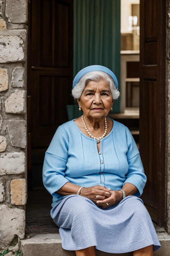 Very chichón grandmother