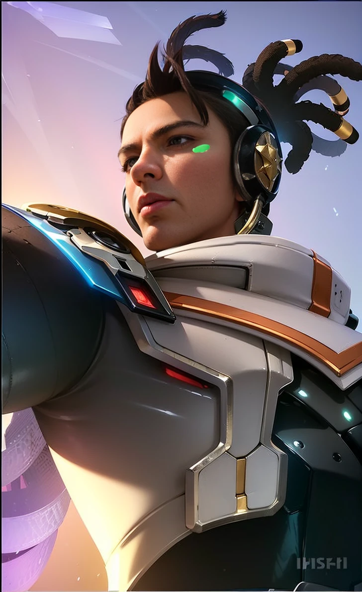 masculine male, masterpiece, ((perfect eyeest quality, (semirealism:1.9), beautiful lighting, (extremely detailed CG unity 4k fhd wallpaper), High Detail, Sharp focus, dramatic outdoors, 1 boy ,19 years old, brown hair, light purpel eyes, (Absurdres, Intricate Details, Masterpiece, Best Quality, High Resolution, 8k), 1 male, thin, young, aged up, masked, finely detailed eyes and face, auburn low-fade hair, amber eyes, portrait, looking at viewer, solo, half shot, detailed background, (light fantasy theme:1.1), focusing, mercenary, sunshine, floating scraps, color plate armor, divine aura, bright realistic lighting, marble castle, intense atmosphere, circlet, coat of arms, brazier, Depth of Field, VFX.