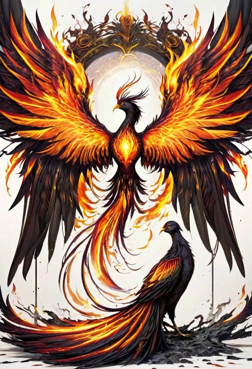 A Phoenix Resurrected from the Flames　1 female　Wings on the back