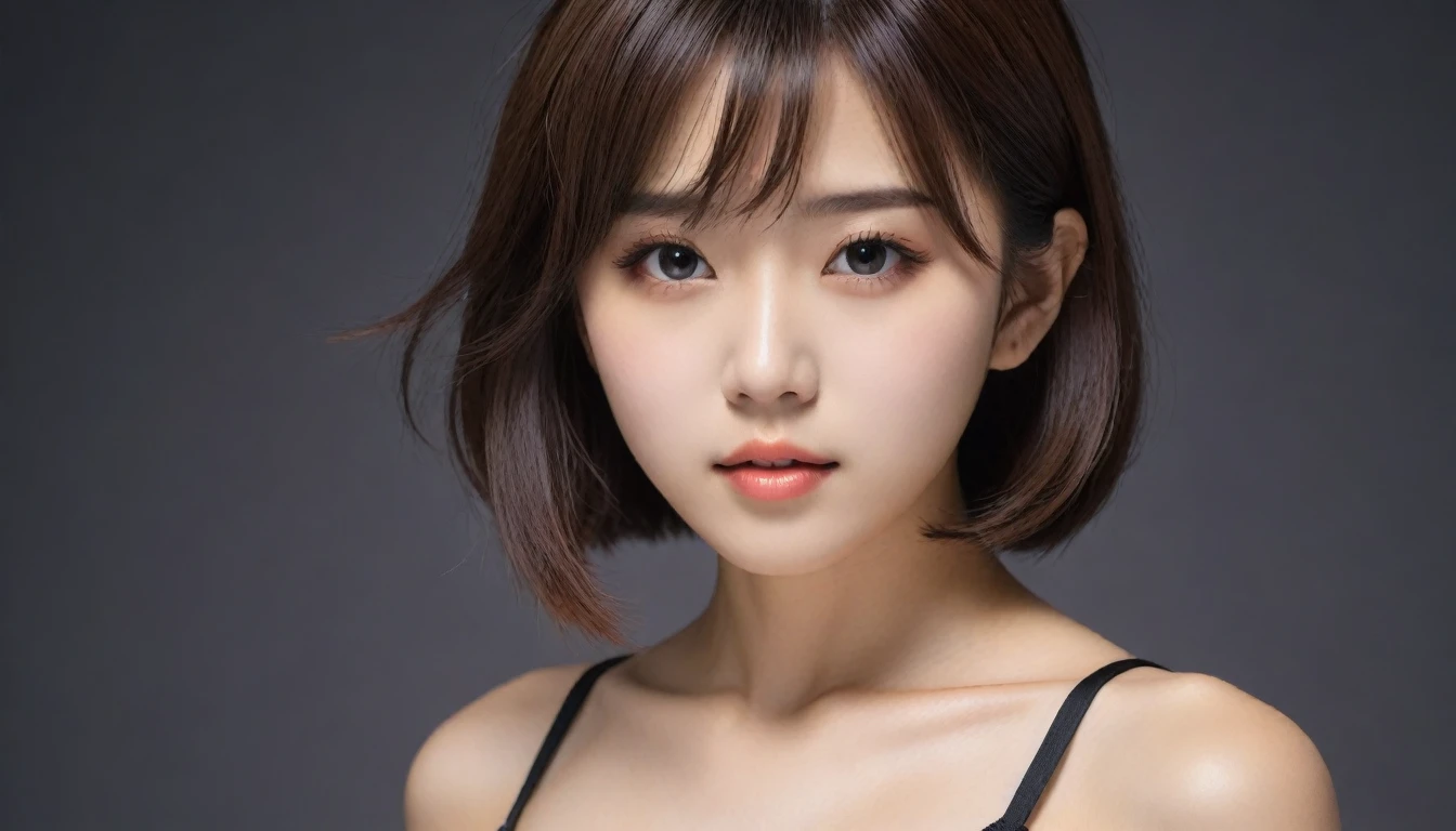 8K, Ultra-high resolution, Highest quality, masterpiece, 三分割法によるphotograph,Surreal, photograph, 1 Girl, (16 years old:1.3), pretty girl, Cute face, Beautiful eyes in every detail, 細かくdetailedに,masterpiece,One Girl:1.2, Japan Female Announcer, close up,Bob with bangs,wiping tears,Sports Bra,Bra Top,Looking at the audience、beauty,Long neck、(((Ideal body type))),A cup small breasts :2,、Portraiture:2、Perfect Anatomy、鮮明なdetailed、detailed、Surreal、Light and shadow,Strong light