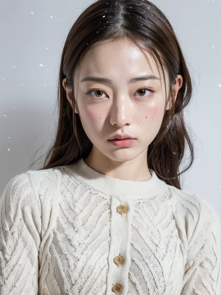 (8k, best quality, masterpiece, ultra highres:1.2) Photo of Pretty Japanese woman
in the (style of paul rubens and rebecca guay:1.1) (melancholy winter snow:1.4)