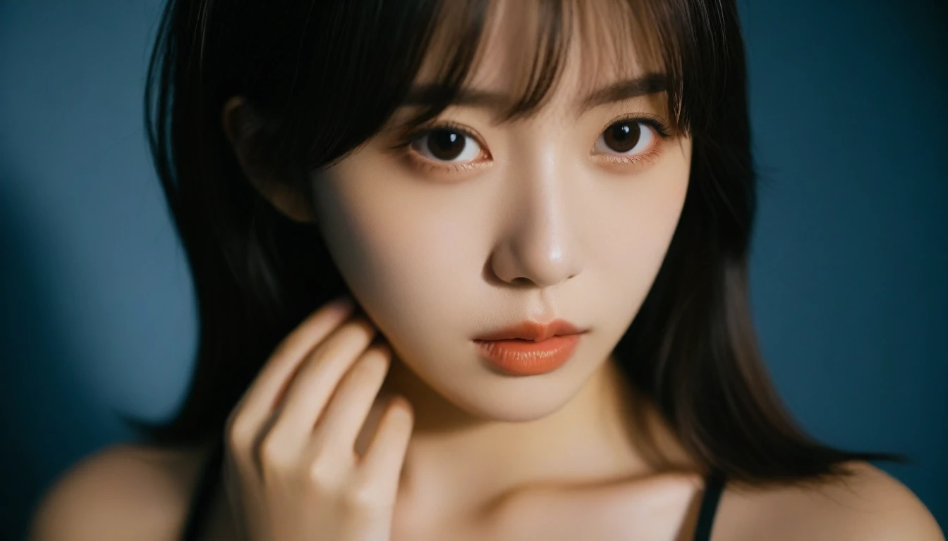 8K, Ultra-high resolution, Highest quality, masterpiece, 三分割法によるphotograph,Surreal, photograph, 1 Girl, (:1.3), pretty girl, Cute face, Beautiful eyes in every detail, 細かくdetailedに,masterpiece,One Girl:1.2, Japan Female Announcer, close up,Bob with bangs,wiping tears,Sports Bra,Bra Top,Looking at the audience、beauty,Long neck、(((Ideal body type))),A cup small breasts :2,、Portraiture:2、Perfect Anatomy、鮮明なdetailed、detailed、Surreal、Light and shadow,Strong light